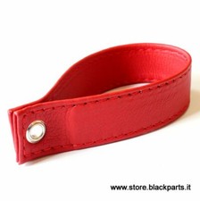 MANIGLIA BAULE IN PELLE ROSSA