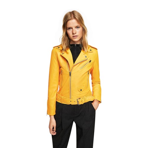 Giacca donna pelle - , gialla