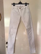 Jeans Donna Elisabetta Franchi Tg 40 Bianco Ghiaccio Usato 1 Volta