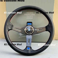 Volante Universale Volante 14 Pollici Fibra di Carbonio Look Raggi Racing Drift