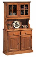 CREDENZA + VETRINA PINO 102*43*195 H, IN LEGNO ARTE POVERA MIELE