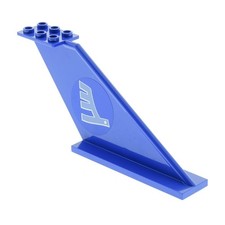 1x Lego guida 12x2x8 blu posteriore timone aereo adesivo 3181 87614pb002