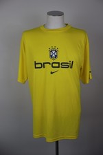 NIKE BRASILE MAGLIA MANICHE CORTE UOMO M MAN T-SHIRT POLIESTERE VINTAGE CASUAL