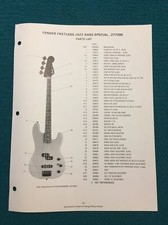 1987 Vintage: FENDER fretless JAZZ BASS SPECIAL 277300: elenco parti/schemi
