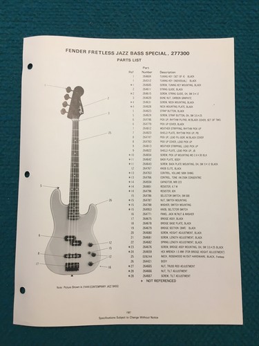 1987 vintage fender fretless - 1987, vintage: