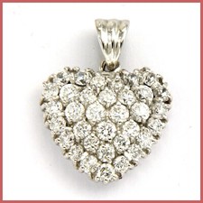 18kt white gold 750 - white, heart
