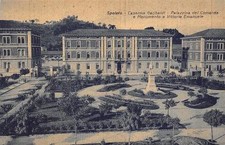 3091) SPOLETO, CASERMA GARIBALDI PALAZZINA DEL COMANDO E MONUMENTO A VITTORIO E.