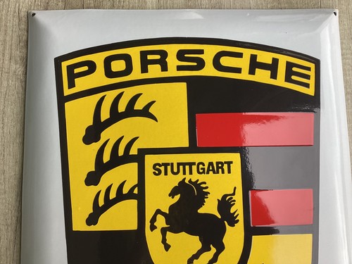 Targa smaltata porsche - porsche,, stemma