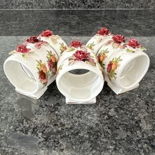 Royal Albert Old Country Roses hand painted 8 Napkin Rings 