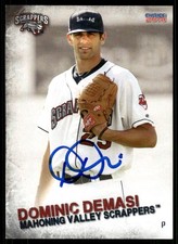 2014 Mahoning Scrappers DOMINIC DEMASI Signed Card autograph auto INDIANS