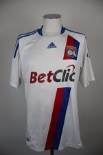 ADIDAS LIONE MAGLIA CALCIO UOMO L MAN SOCCER SHIRT MAN JERSEY OLYMPIQUE LYONNAIS