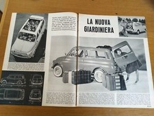 La nuova FIAT GIARDINIERA 500 ANNO 1960 ARTICOLO CLIPPING