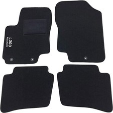 TAPPETINI AUTO COMPATIBILI PER I20 MOQUETTE NERO LOGO RICAMATO 3 CLIP