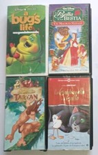 Vhs Tarzan + A Bugs Life + La Bella Addormentata + La Gabbianella E Il Gatto