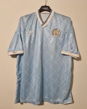 1988-89 Manchester City RARE Maglia Home Umbro L SHIRT MAILLOT TRIKOT CAMISETA