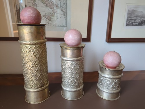 Set porta candele - 3, vintage