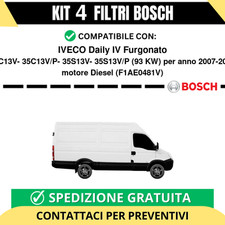 KIT BOSCH 4 Filtri tagliando per IVECO Daily IV Furgonato 35C13V- 35C13V/P- 3...