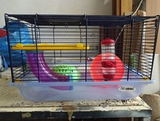Gabbia IMAC per criceto, casetta, girella, abbeveratoio ,tubo gioco, mangiatoia
