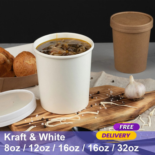 Contenitori per zuppiera kraft - zuppiera,
