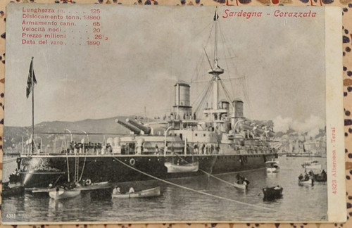 Cartolina sardegna corazzata - cartolina,