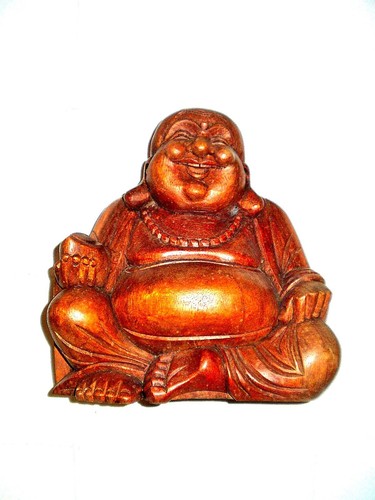 Scultura del buddha felice - scultura,