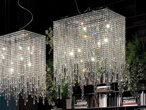 Lampadario cristallo squadra - cristallo, 6