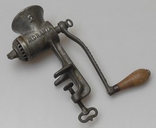 PRL) ANTICO TRITACARNE MORAVIA 2 MACINA CARNE A MANOVELLA ANNI '900 MEAT GRINDER