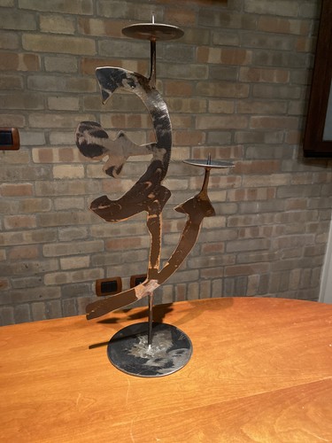 Candelabro metallo antico - in,