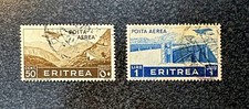 Francobolli Colonie Italiane - Posta Aerea Eritrea 1936 - 50 Cent, 1 Lire