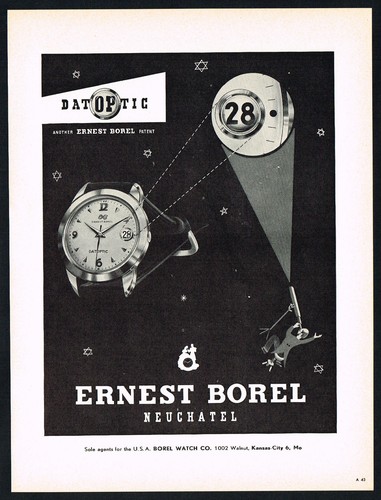 Orologio ernest borel datoptic - borel,