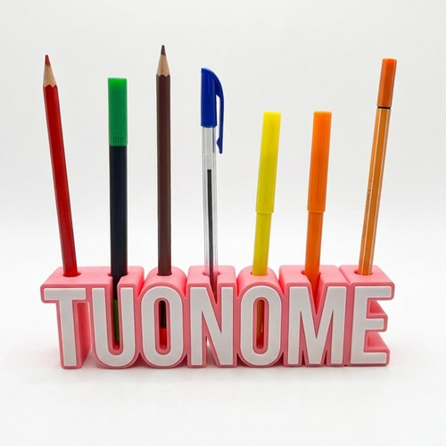 Portapenne personalizzato - portapenne, 3d
