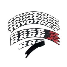 Set 4 adesivi lettering ruote