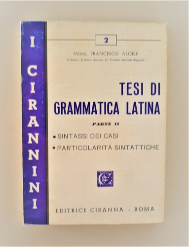 Tesi grammatica latina - di,