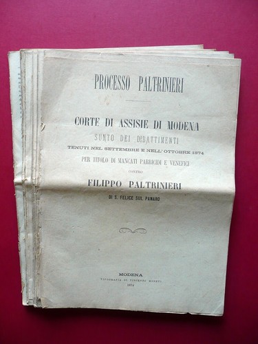 Processo paltrinieri san - processo,