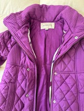 Giubbotto lungo Burberry originale bambina taglia 10 anni 140 cm colore viola.