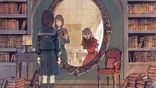 Anime girls books mirror