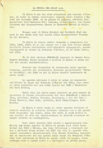 Storia del milan circa - del,