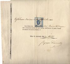 Marca da bollo documento Regno lombardo Veneto CASTELNOVO BARIANO BILANCIO 1868