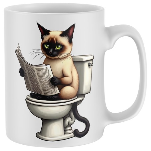 Tazza toilette gatto siamese