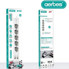 Ciabatta Multipresa Elettrica Interruttore 5 Prese Schuko con 2 USB-A e 2 USB-C