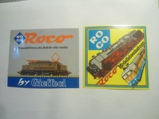 ROCO FERROMODELLISMO - TRENINI -  SET 2 ADESIVI PUBBLICITARI ANNI 80  CON VELINA