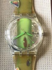 Orologio da polso SWATCH Gent PIQUANT (GK267)-NUOVO/NOS-Confezione speciale-Cactus-Verde-L@@K!
