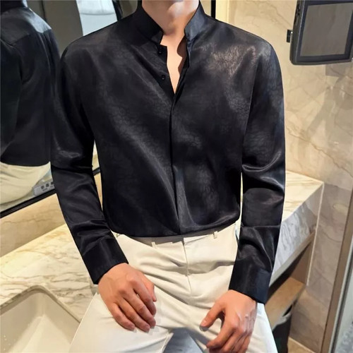 Camicia uomo elegante nera - camicia,