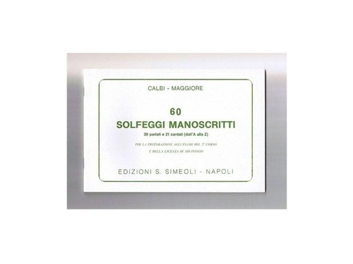 Calbi maggiore 60 solfeggi - calbi, /