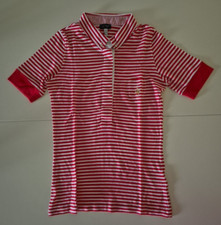 Polo shirt donna ARMANI tg. 44 Slim righe 6 bottoni logo ricamato