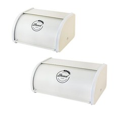 Porta pane in metallo con coperchio arrotolabile, per bancone cucina,