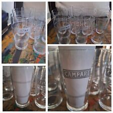 CAMPARI 10 BICCHIERI PUBBLICITARI CAMPARI ANNI 70 ORIGINALI VINTAGE COLLEZIONE