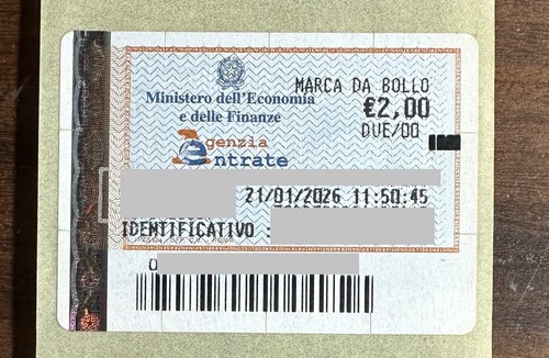 Marca bollo euro nuova 21 - da,