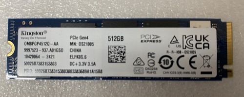 Nvme kingston 512 gb gen4 - 512,