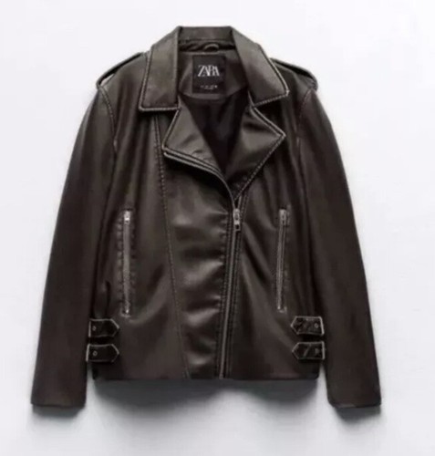 Giacca biker ecopelle - , zara